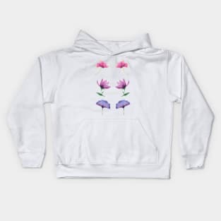 Aesthetic Flowers Pattern Kids Hoodie